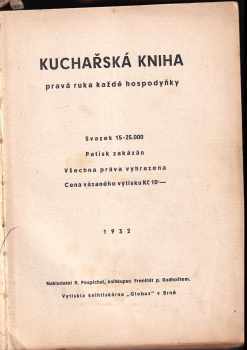 Kuchařská kniha "Pravá ruka" každé hospodyňky