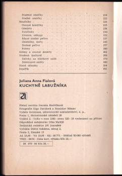 Juliana Anna Fialová: Kuchyně labužníka
