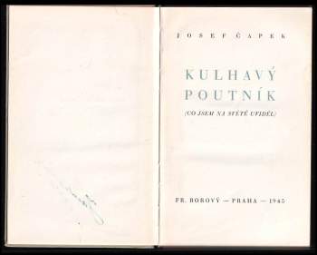 Josef Čapek: Kulhavý poutník (co jsem na světě uviděl)