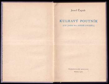 Josef Čapek: Kulhavý poutník