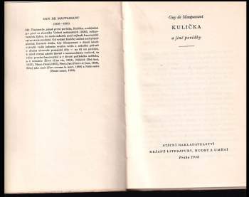 Guy de Maupassant: Kulička a jiné povídky