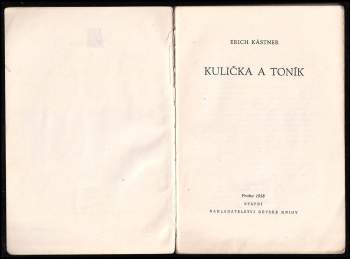Erich Kastner: Kulička a Toník