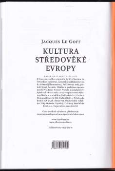 Jacques Le Goff: Kultura středověké Evropy