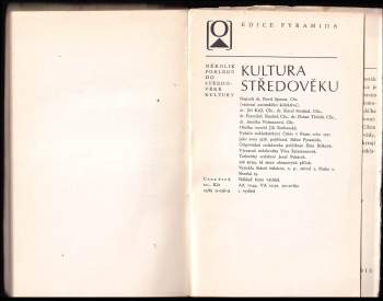 František Šmahel: Kultura středověku