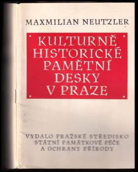 Kulturně historické pamětní desky v Praze
