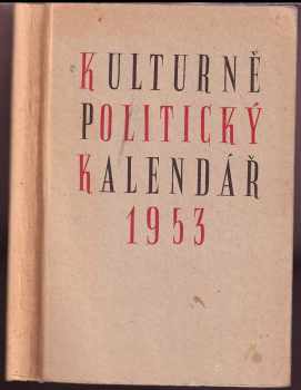 Kulturně politický kalendář 1953
