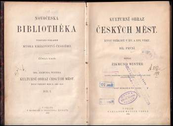 Zikmund Winter: Kulturní obraz českých měst - život veřejný v XV. a XVI. věku