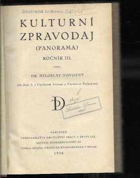 Kulturní zpravodaj : list věnovaný literatuře, umění a družstevnictví r. III