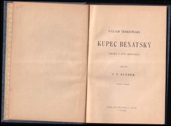 William Shakespeare: Kupec benátský
