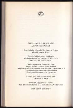William Shakespeare: Kupec benátský