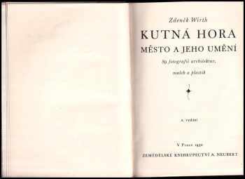 Zdeněk Wirth: Kutná Hora