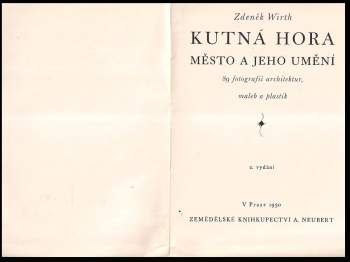 Zdeněk Wirth: Kutná Hora