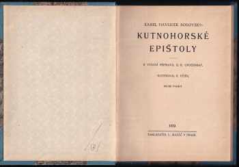 Karel Havlíček Borovský: Kutnohorské epištoly