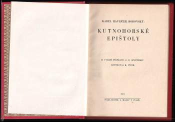 Karel Havlíček Borovský: Kutnohorské epištoly