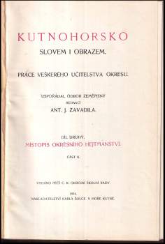 Kutnohorsko slovem i obrazem