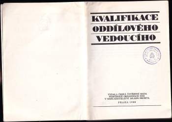 Pavel Martínek: Kvalifikace oddílového vedoucího