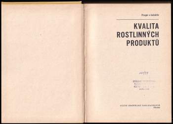 Jaroslav Prugar: Kvalita rostlinných produktů