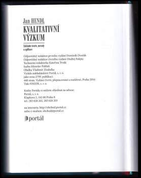 Jan Hendl: Kvalitativní výzkum