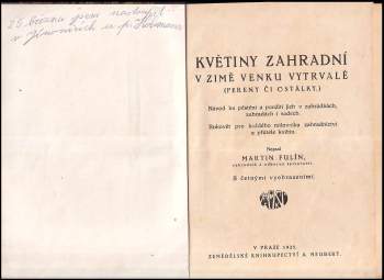 Martin Fulín: Květiny zahradní v zimě venku vytrvalé