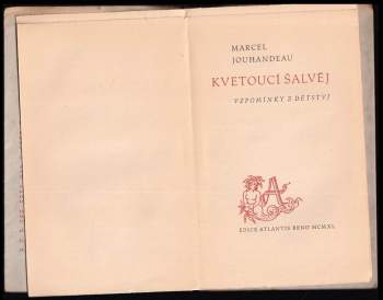 Marcel Jouhandeau: Kvetoucí šalvěj