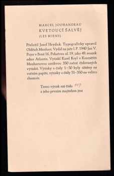Marcel Jouhandeau: Kvetoucí šalvěj