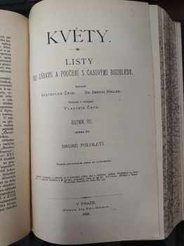 Svatopluk Čech: Květy, KOMPLETNÍ ROČNÍKY VII, IX, X, XIII