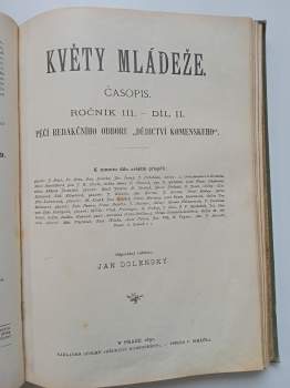 Jan Dolenský: Květy mládeže - časopis - ročník III. - I + II díl.