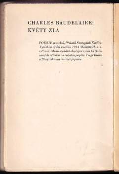 Charles Baudelaire: Květy zla