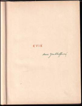 Marie Grubhofferová: Kvik