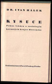 Ivan Hálek: Kysuce