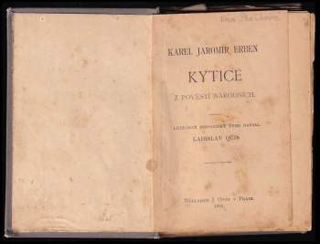 Karel Jaromír Erben: Kytice z pověstí národních
