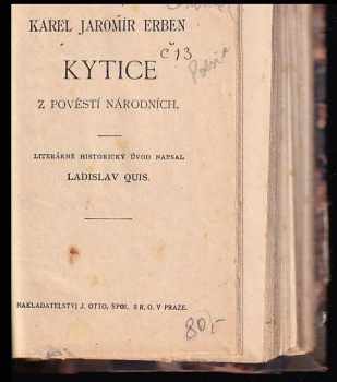 Karel Jaromír Erben: Kytice z pověstí národních
