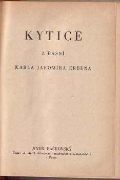 Karel Jaromír Erben: Kytice z básní Karla Jaromíra Erbena