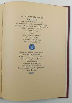 Karel Jaromír Erben: Kytice z pověstí národních