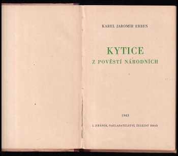 Karel Jaromír Erben: Kytice z pověstí národních