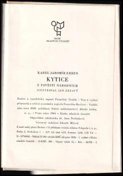 Karel Jaromír Erben: Kytice z pověstí národních