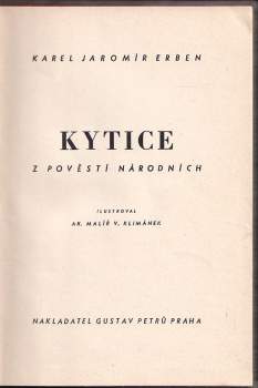 Karel Jaromír Erben: Kytice z pověstí národních