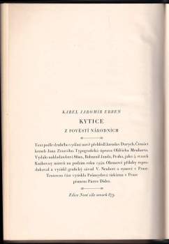 Karel Jaromír Erben: Kytice z pověstí národních od Karla Jaromíra Erbena