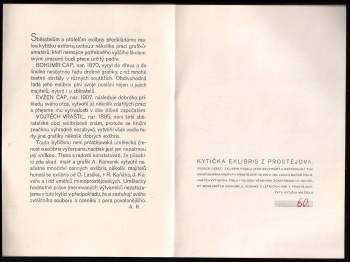Bohumír Čáp: Kytička exlibris z Prostějova