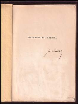 Josef Nesnídal: Kytička