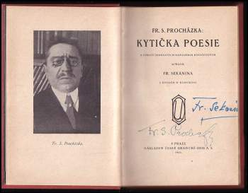 František Serafínský Procházka: Kytička poesie k výročí šedesátých narozenin básníkových