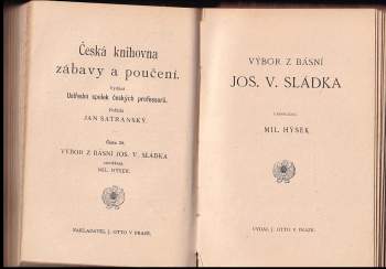 Josef Václav Sládek: Výbor z básní Jos. V. Sládka