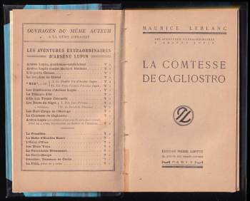 Maurice Leblanc: La Comtesse de Cagliostro - Arsene Lupin
