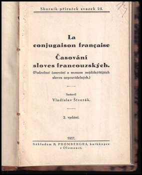 Vladislav Štverák: La conjugaison française