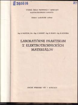 Karol Marton: Laboratórne praktikum z elektrotechnických materiálov