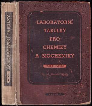 Laboratorní tabulky pro chemiky a biochemiky