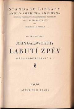 John Galsworthy: Labutí zpěv