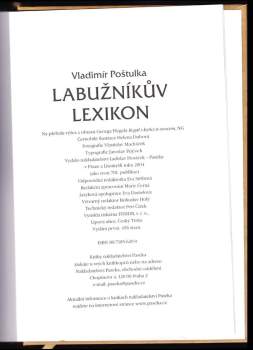 Vladimír Poštulka: Labužníkův lexikon