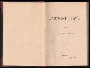 Jan Erazim Vocel: Labyrint slávy