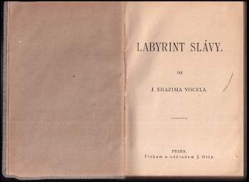 Jan Erazim Vocel: Labyrint slávy